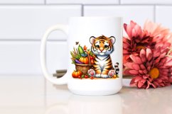 Colorful Baby Tiger with Autumn Vegetables | Sublimation | Product Image 2