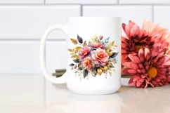 Colorful Abstract Bouquet with Camellia | Sublimation Product Image 2