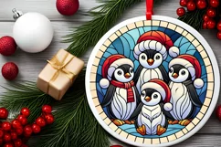 Round Christmas Ornament Sublimation|Clipart Product Image 1