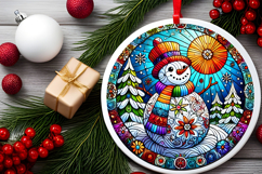 Round Christmass Ornament PNG Product Image 2