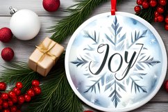 Round Christmas Ornament Sublimation|Clipart Product Image 2