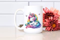 Colorful Baby Unicorn with Spring Petals | Sublimation | Product Image 2