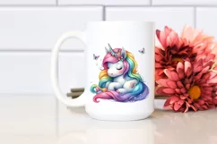 Colorful Baby Unicorn with Spring Petals | Sublimation | Product Image 2