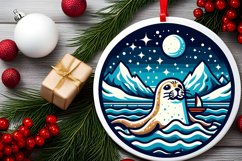 Round Christmas Ornament Sublimation|Clipart Product Image 2