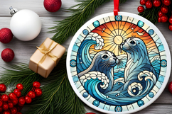 Round Christmass Ornament PNG Product Image 2