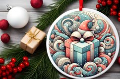 Round Christmas Ornament Sublimation|Clipart Product Image 2