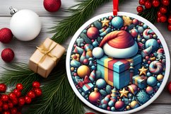 Round Christmas Ornament Sublimation|Clipart Product Image 2