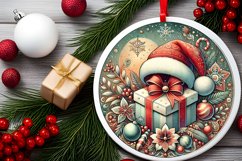 Round Christmas Ornament Sublimation|Clipart Product Image 2