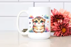 Colorful Baby Lemming with Stars and Clouds | Clipart Product Image 2