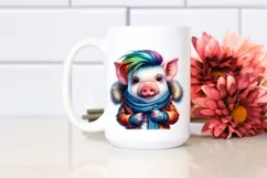 Agressive Baby Pig for Winter PNG Product Image 2