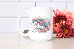 Colorful Baby Unicorn Tumbling with Spring Petals | Product Image 2