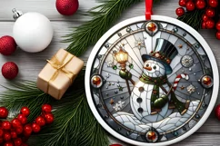 Round Christmas Ornament Sublimation|Clipart Product Image 2