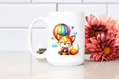 Watercolor Baby Fox | Sublimation | Clipart Product Image 2