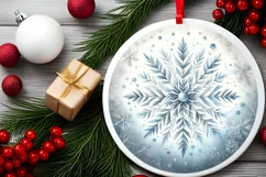 Round Christmas Ornament Sublimation|Clipart Product Image 2