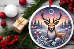 Round Christmass Ornament PNG Product Image 2