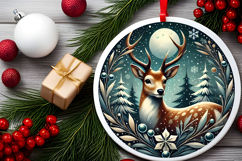 Round Christmass Ornament PNG Product Image 2