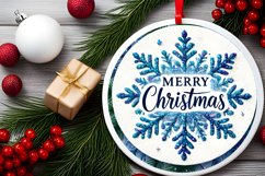 Round Christmas Ornament Sublimation|Clipart Product Image 2