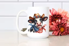 Enthusiastic Cow Portrait with Bandana and Cowboy Hat | Product Image 2