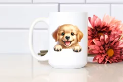 Enthusiastic Baby Golden Retriever Clipart Product Image 2