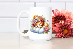 Cute Baby Lion on Cloud | Sublimation | Clipart Product Image 2