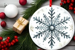 Round Christmas Ornament Sublimation|Clipart Product Image 2