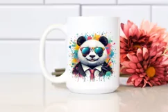 Quirky Colorful Panda Sunglasses Watercolor Product Image 2