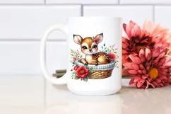 Colorful Baby Deer Cradle Clipart Product Image 2