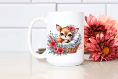 Colorful Baby Deer Cradle Clipart Product Image 2