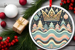 Round Christmass Ornament PNG Product Image 2