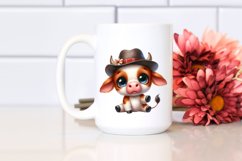 Expressive Baby Cow Confused Watercolor | Sublimation | Product Image 2