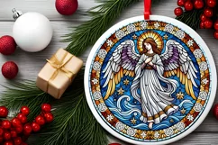 Round Christmas Ornament Sublimation|Clipart Product Image 1