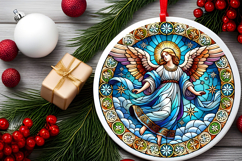 Round Christmass Ornament PNG Product Image 2