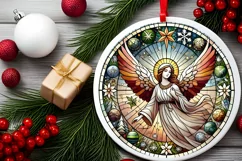 Round Christmas Ornament Sublimation|Clipart Product Image 1