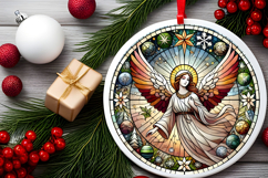 Round Christmass Ornament PNG Product Image 2