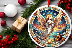 Round Christmass Ornament PNG Product Image 2