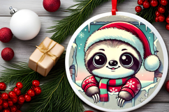 Round Christmass Ornament PNG Product Image 2