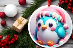 Round Christmas Ornament Sublimation|Clipart Product Image 2