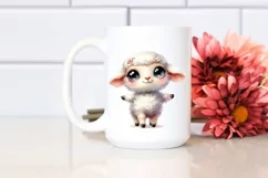 Expressive Baby Lamb Sticker Art | Sublimation Clipart Product Image 2