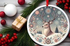 Round Christmas Ornament Sublimation|Clipart Product Image 2