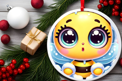 Round Christmass Ornament PNG Product Image 2