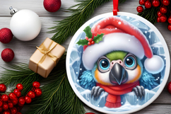 Round Christmass Ornament PNG Product Image 2