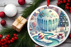 Round Christmas Ornament Sublimation|Clipart Product Image 2