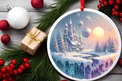 Round Christmas Ornament Sublimation|Clipart Product Image 2