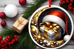 Round Christmas Ornament Sublimation|Clipart Product Image 1