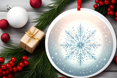 Round Christmass Ornament PNG Product Image 2