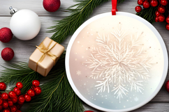 Round Christmass Ornament PNG Product Image 2