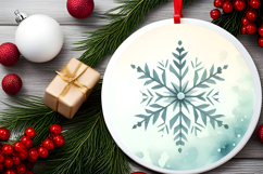 Round Christmass Ornament PNG Product Image 2