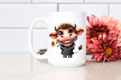 Watercolor Cow Big Eyes Human Like Raincoat | Sublimation | Product Image 2