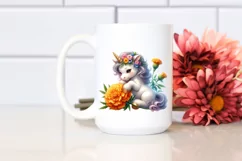 Baby Unicorn Marigold Clipart Product Image 2