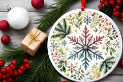 Round Christmas Ornament Sublimation|Clipart Product Image 2